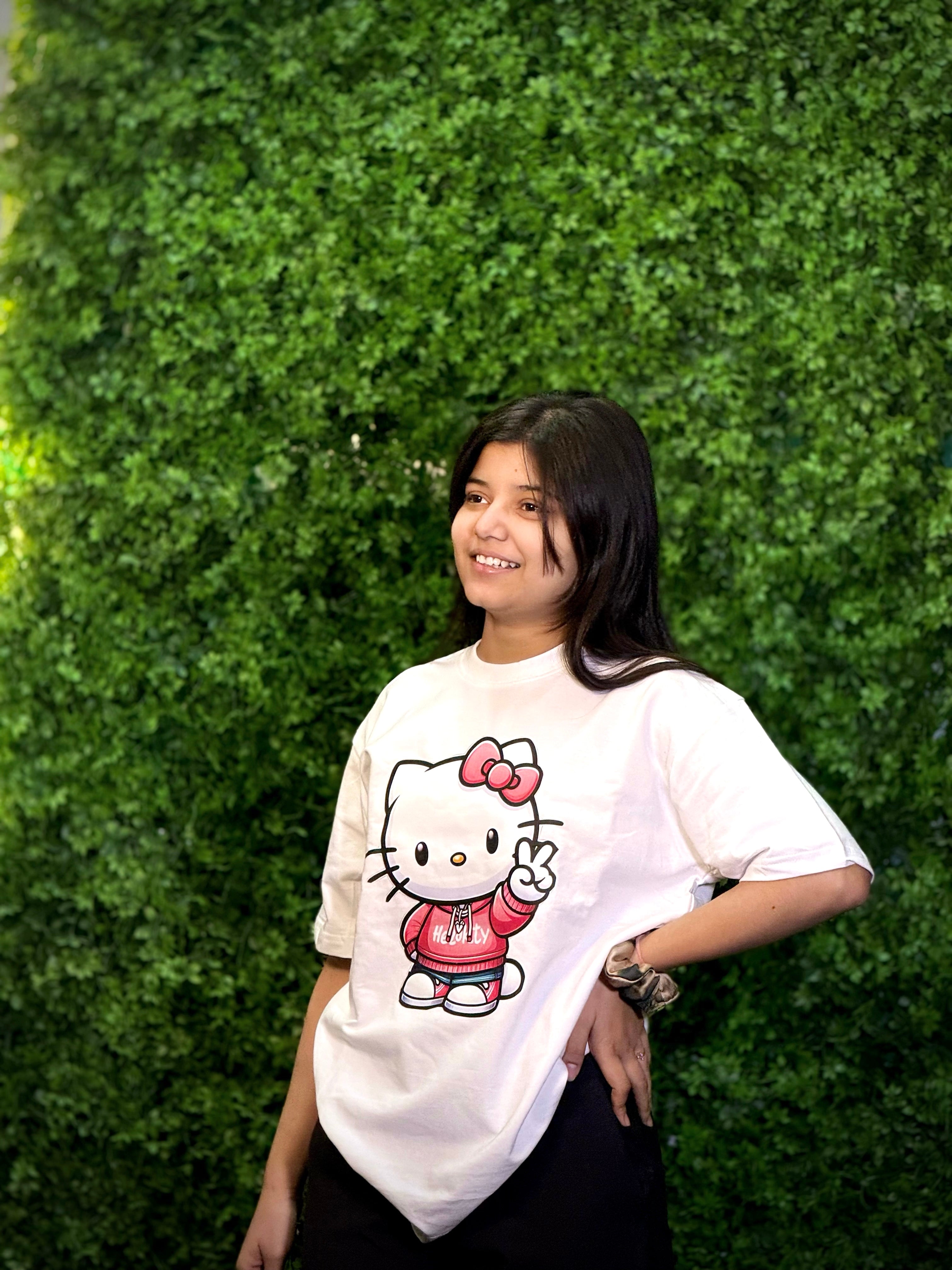 Hello Vibe Oversized Tee